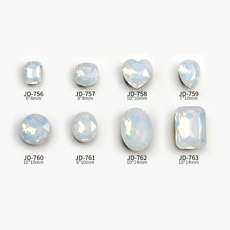 5 KS Iskru Ice Priesvitné Snehu Vaječný bielok Ostré Diamanty Crystal Nail Art Kamienkami Šperky, Dekorácie Manikúru, Ozdoby Obrázok 1