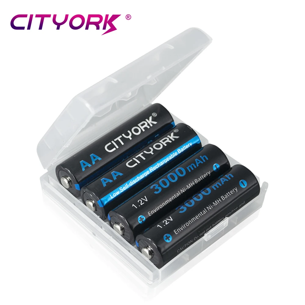 CITYORK 4-16PCS 1.2 V, AA NIMH Nabíjateľné Batérie 3000mAh AA HR6 NI-MH Batérie AA Bunky S LCD 1.2 V, AA, AAA Batérie, Nabíjačky Obrázok 3
