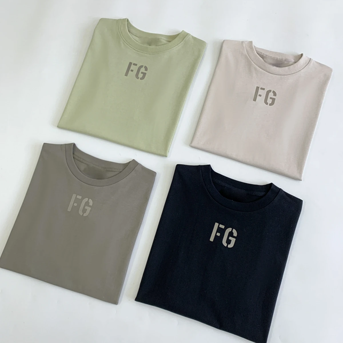Essentials T-shirt Street fashion značky classic FG hrnuli list-potlačené bavlnené tričko nadrozmerná hip-hop voľné unisex krátke rukáv Obrázok 4
