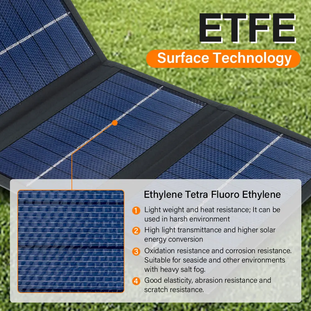 ETFE Solárny panel 5V 10W silný power bánk Skladacia Pre mobilný telefón vonkajšie nepremokavé usb solárne nabíjanie batérie Pre kempovanie Obrázok 3