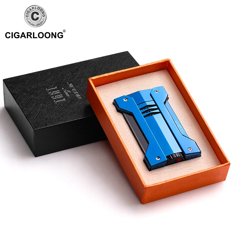 farebné kovy cigaru ľahšie zliatiny fajčenie ľahšie tobaco príslušenstvo s luxusnej darčekovej krabičke prípade CL-1902 Obrázok 5
