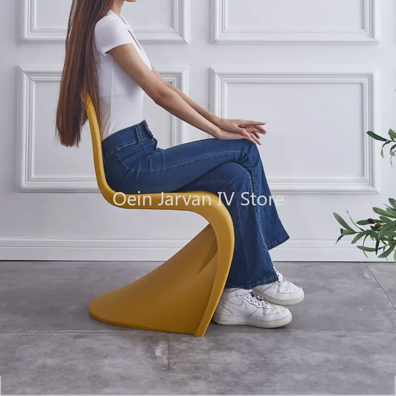 Moderné Kreatívny Dizajn Jedálenská Stolička Relaxačnú Miestnosť Minimalistický Plastové Jedálenské Stoličky Operadla Sandalye Domácnosti WZ50DC Obrázok 5