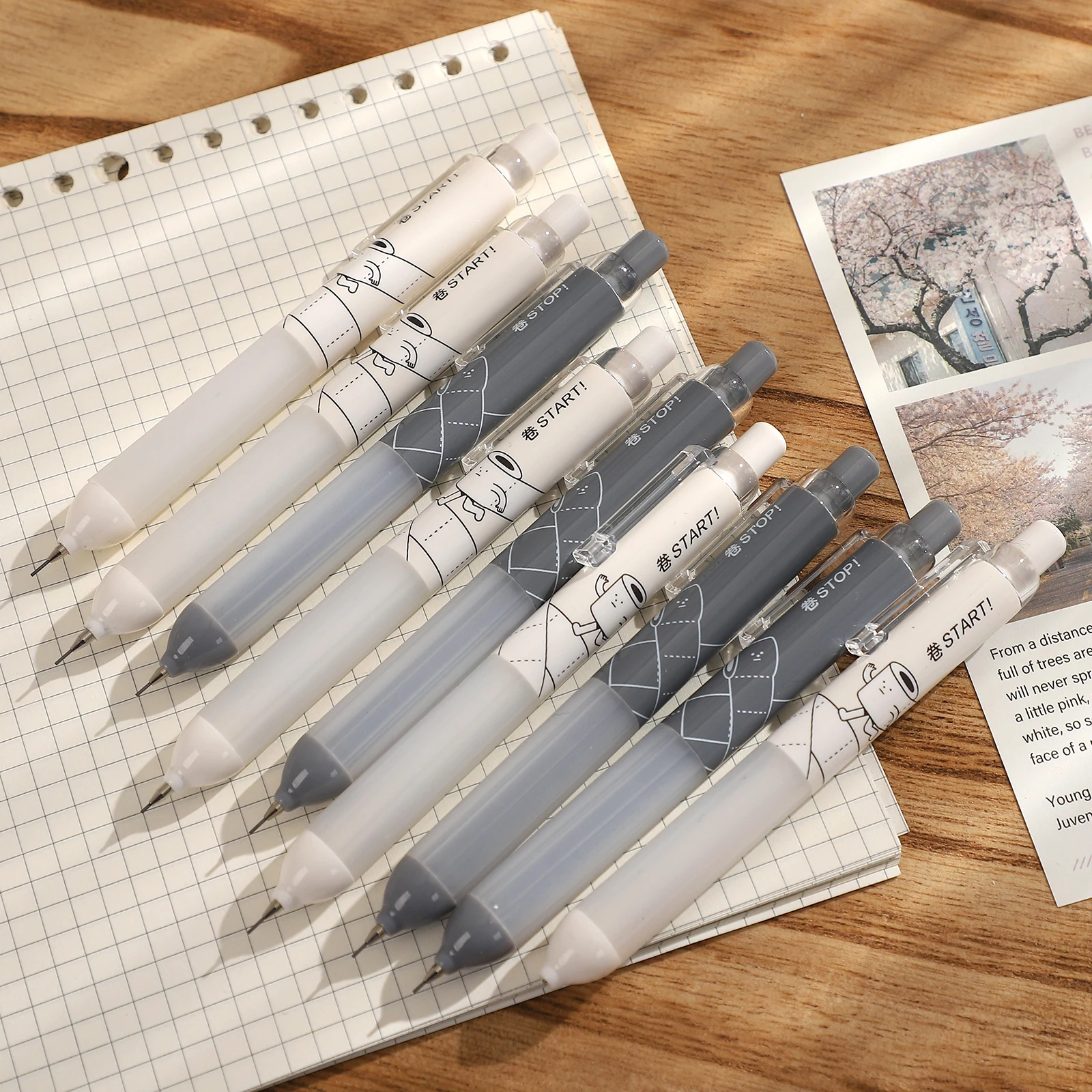 2 Ks/set Nízke ťažisko, Kawaii Mechanickej Ceruzky 0,5 mm Hladké Písanie Automatická Ceruzka Tvorivé Študentské kancelárske potreby Obrázok 0
