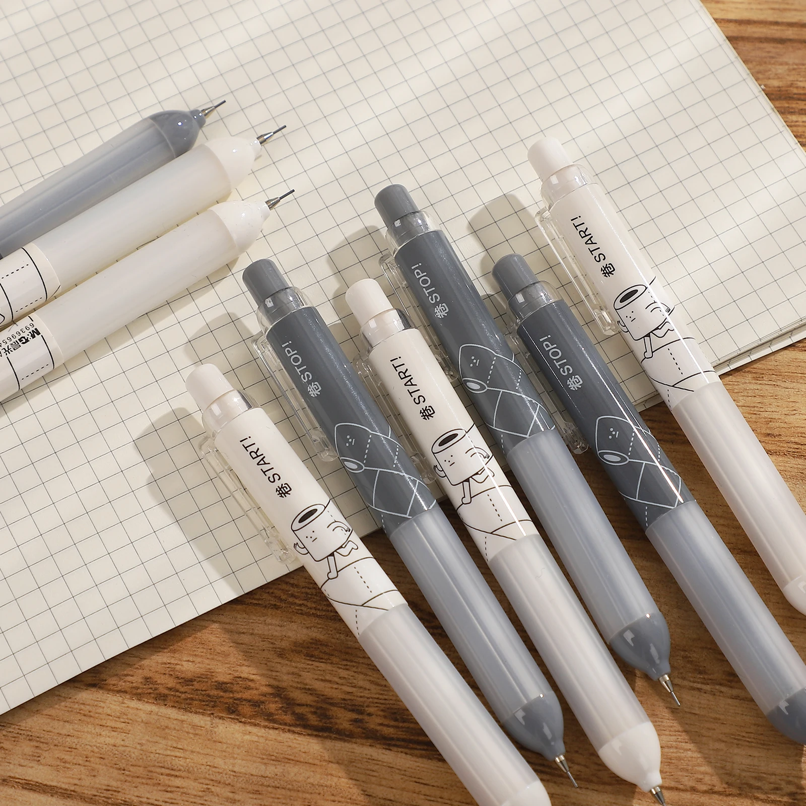 2 Ks/set Nízke ťažisko, Kawaii Mechanickej Ceruzky 0,5 mm Hladké Písanie Automatická Ceruzka Tvorivé Študentské kancelárske potreby Obrázok 1