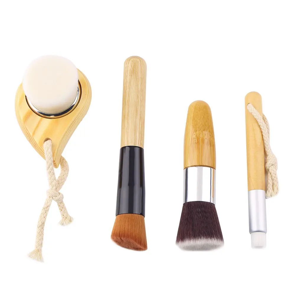 4 ks/set Kozmetické Nadácie Prášok Kefa so Pokožku Tváre Cleaning Tool make-up Štetce Set Kit Veľkoobchod Krásy Príslušenstvo Obrázok 1