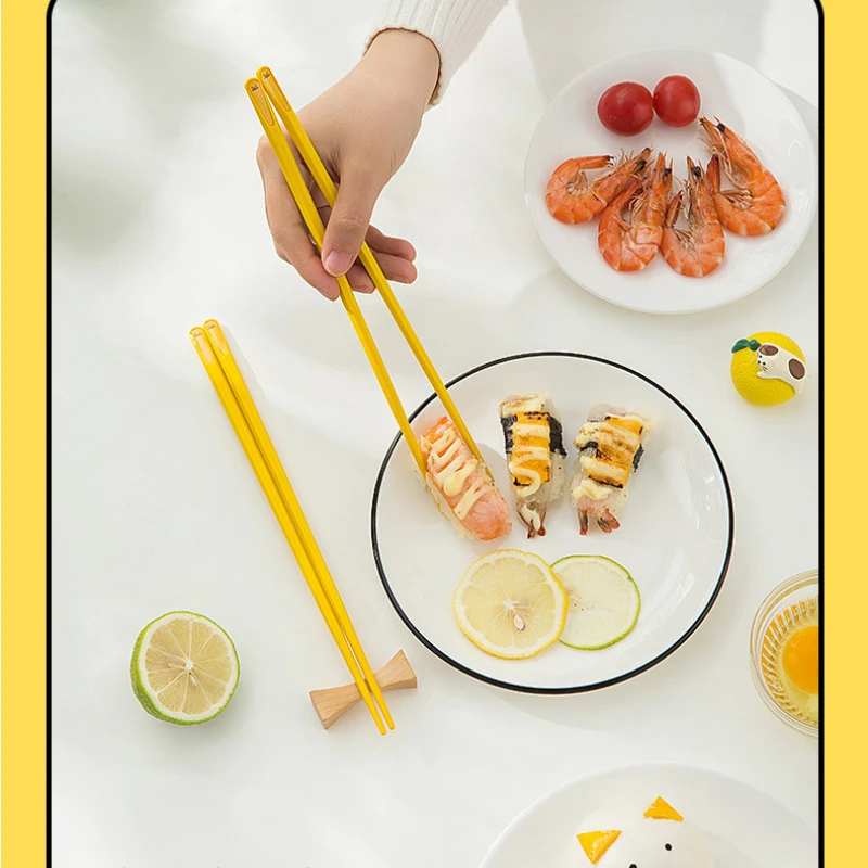 5 pár Opakovane Sushi Prútika Non-Slip Japonské Jedlo Čínsky, kórejský Kovové Nakrájame na Tyčinky umývateľné v Umývačke riadu Obrázok 0