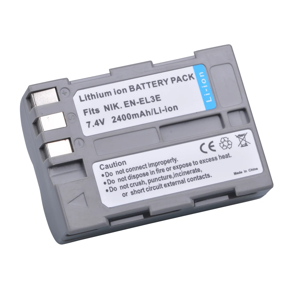 EN-EL3e Batérie 2400mAh a Duálny USB Nabíjačka Kompatibilný pre Nikon D50,D70,D70s,D80,D90,D100,D200,D300,D300S,D700 DSLR Fotoaparáty Obrázok 1