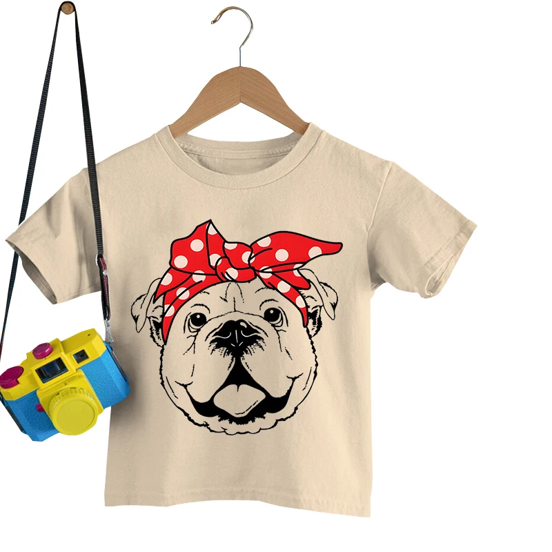 Francúzsky Buldog Deti T-Shirts Harajuku Zvierat T-Letné tričko Krátky Rukáv Cartoon Chlapci Topy Zábavné francúzsky Buldog Dievčatá Oblečenie Obrázok 0