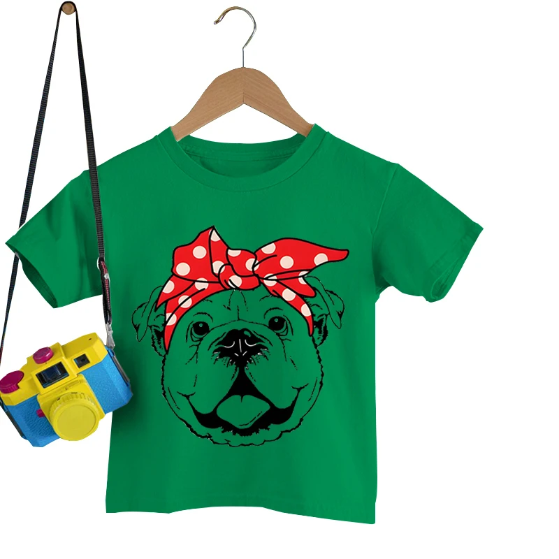 Francúzsky Buldog Deti T-Shirts Harajuku Zvierat T-Letné tričko Krátky Rukáv Cartoon Chlapci Topy Zábavné francúzsky Buldog Dievčatá Oblečenie Obrázok 3