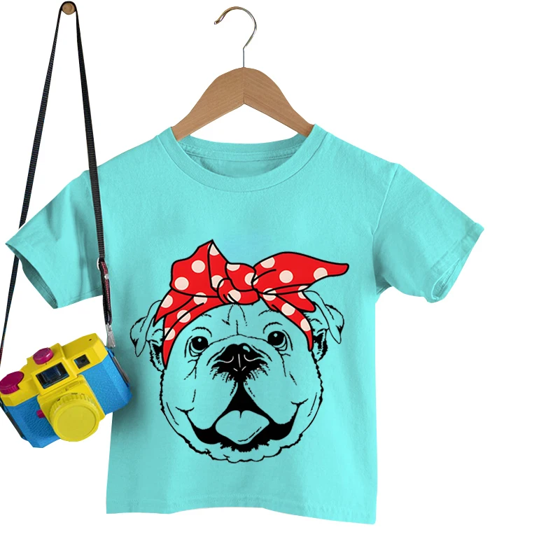 Francúzsky Buldog Deti T-Shirts Harajuku Zvierat T-Letné tričko Krátky Rukáv Cartoon Chlapci Topy Zábavné francúzsky Buldog Dievčatá Oblečenie Obrázok 4