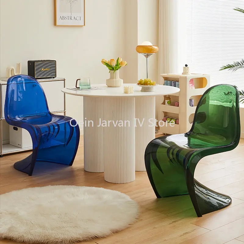 Moderné Kreatívny Dizajn Jedálenská Stolička Relaxačnú Miestnosť Minimalistický Plastové Jedálenské Stoličky Operadla Sandalye Domácnosti WZ50DC Obrázok 0