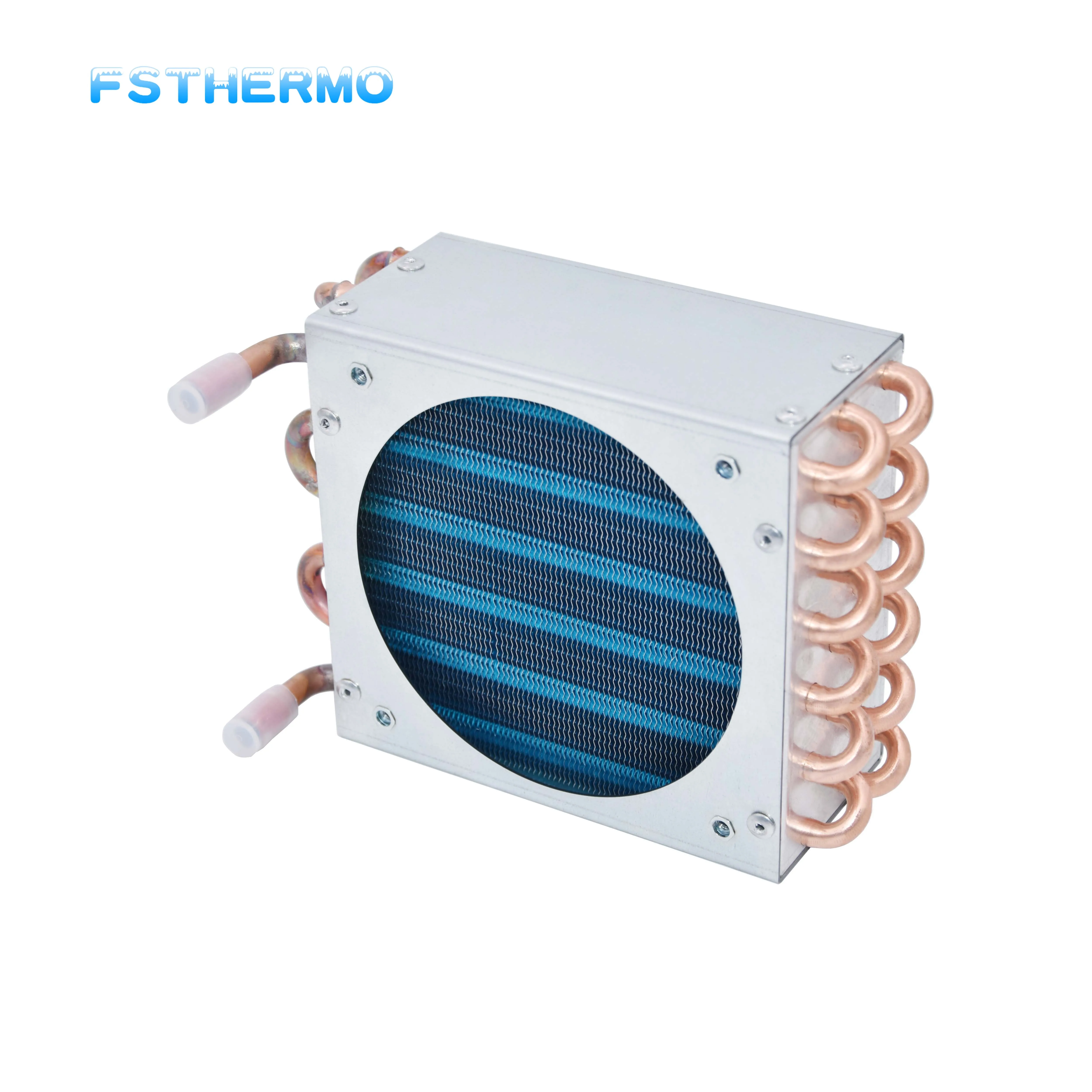 Nízkoteplotný medenými výparníkom finned radiátor priemyselné chladenie kondenzátora Obrázok 2