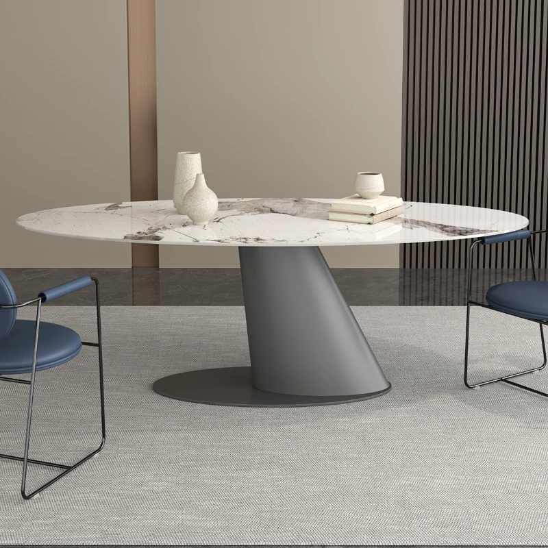 Taliansky ľahké extravagantné rock doska stola domácnosti moderné jednoduché kreatívne špeciálne tvarované oválne minimalistický high-end tabuľka Obrázok 2